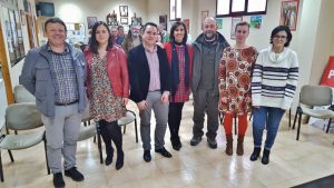 Josefina González con la nueva dirección del PSOE en Los Corrales y Cieza