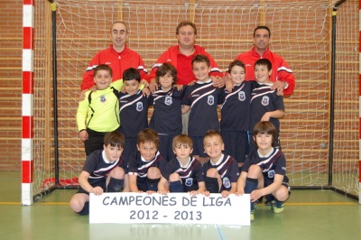 El equipo de prebenjamín Delasalle, campeón de Liga