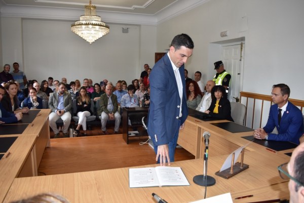 David García en la toma de posesión de su acta de concejal