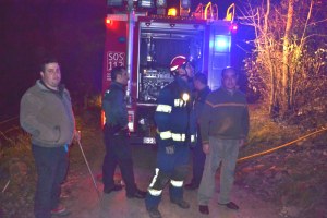 El alcalde junto a Salas, Guardia Civil y bomberos