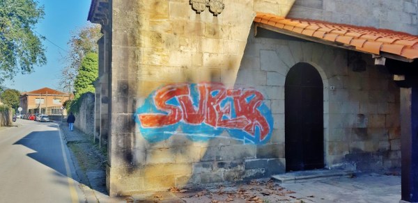 Pintada en la iglesia de San Juan, en La Rasilla