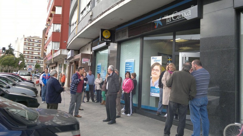 Afectados este miércoles frente a La Caixa