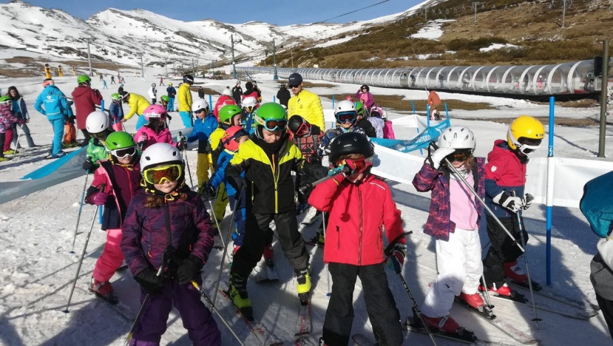 Han aprovechado las instalaciones de Alto Campoo para adentrarse en ese deporte en la primera salida tras dos años de pandemia