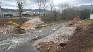 Obras de construcción del nuevo puente Ranero