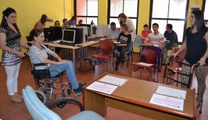 Alumnos y profesores del taller de empleo formativo