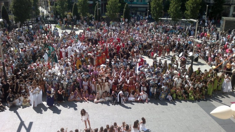 Última presencia de los festeros en la capital de Cantabria