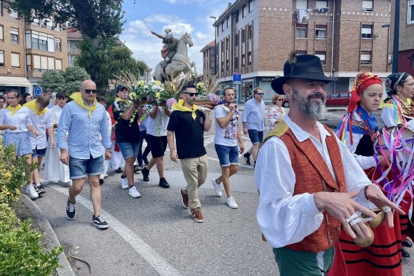 Imagen de Santiago Apóstol por las calles de la localidad