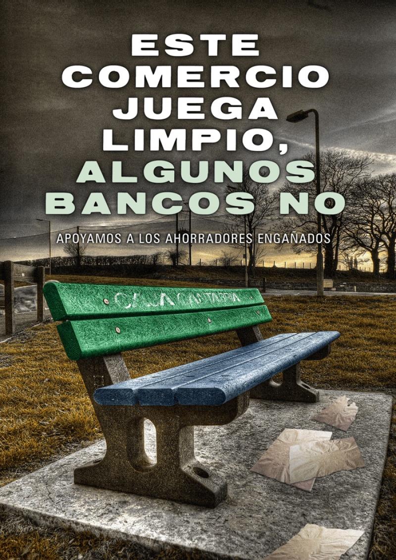Cartel de la plataforma de afectados