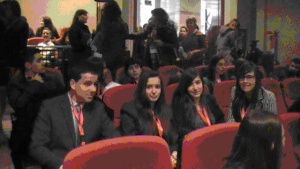 De izquierda a derecha: Diego Cayón, Adina Fulga, Paula Cortavitarte y Marta Lago.