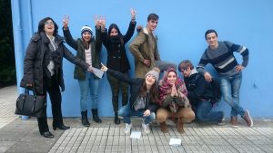 Segundo de bachillerato del IES Orbe Cano en La Radio Con Clase