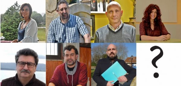 Arriba, Josefina González, Nacho Argumosa, Julio Arranz y Elsa Salas. Abajo, José Joaquin Bengochea, Javier Valderrama, Juan Manuel Sánchez y la incógnita de Ciudadanos