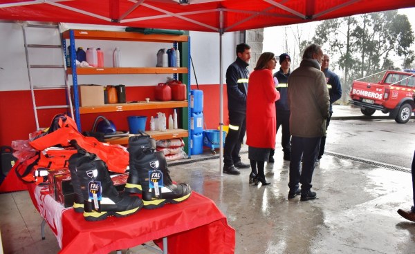 Paula Fernández en el parque de Emergencias de Los Corrales