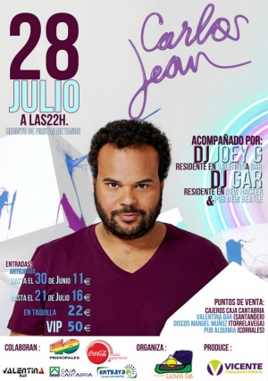 Consigue tu entrada para ver a Carlos Jean 