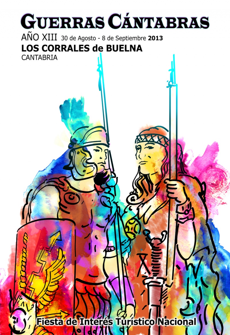 Cartel de César Núñez, ganador del concurso de Guerras Cántabras