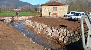 Lugar donde se ha derruido un puente